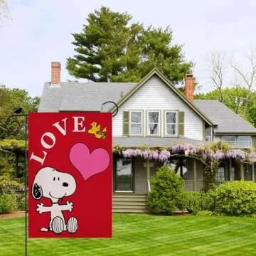 Adorable Valentines Day Garden Flag for Outdoor Love Decor