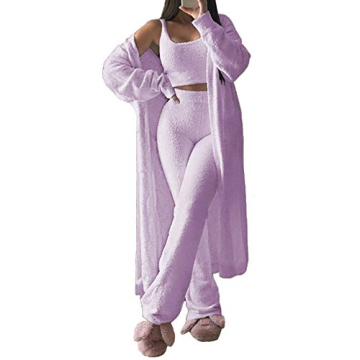 Fixmatti Women 3-Piece Cozy Fleece Lounge Set