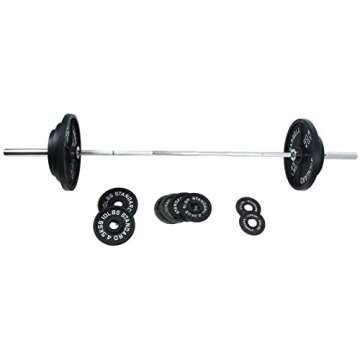 Signature Fitness 300-Pound Olympic Weight Set with Barbell