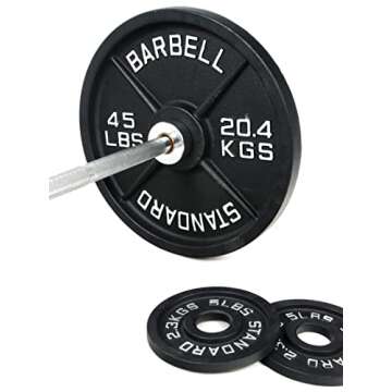 Signature Fitness 300-Pound Olympic Weight Set with Barbell