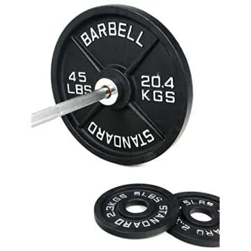 Signature Fitness 300-Pound Olympic Weight Set with Barbell