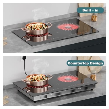 Hobsir 2 Burner Electric Cooktop - Ceramic 24 Inch