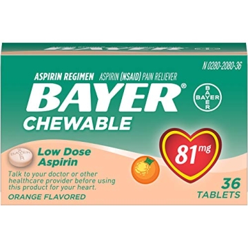 Bayer Children's Aspirin Chewable Low Dose Orange Tablets