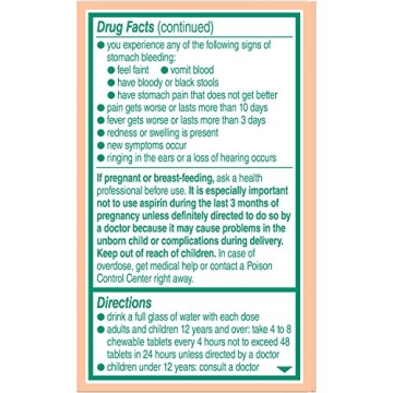 Bayer Children's Aspirin Chewable Low Dose Orange Tablets