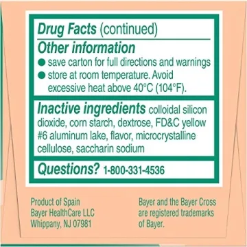 Bayer Children's Aspirin Chewable Low Dose Orange Tablets
