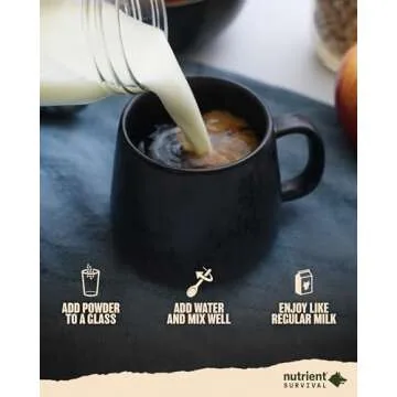 Nutrient Survival Vitamin Powdered Milk, Freeze Dried Prepper Supplies & Emergency Food Supply, 21 Essential Nutrients, Soy & Gluten Free, Shelf Stable Up to 25 Years, One Can, 60 Servings