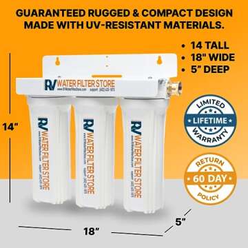 Enhanced Virus Hero RV Water Filter with 3-Stage Filtration