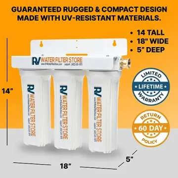 Enhanced Virus Hero RV Water Filter with 3-Stage Filtration