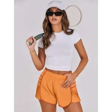 Caracilia Women Running Shorts High Waisted Flowy Design