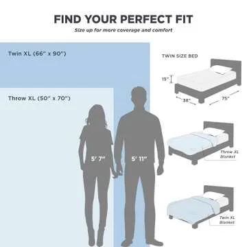 Bedsure 100% Cotton Blanket Twin XL Size for Bed - Breathable and Soft, Waffle Weave Blanket for Summer Spring, Sky Blue, 66x90 inches