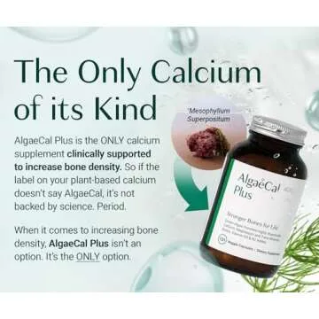 ALGAECAL Bone Builder Pack - Organic Red Algae Calcium Supplement with 16 Essential Nutrients. Clinically Supported to Increase Bone Density Within 6 Months––Guaranteed - 3 Months Supply