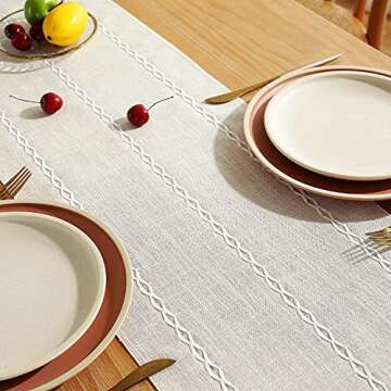 Chassic Rustic Farmhouse Table Runner for Elegant Dining