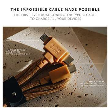Native Union Belt Cable Duo – 5ft Ultra-Strong Braided Universal Charging Cable – Made with Recy...