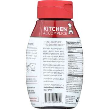 Kitchen Accomplice Reduced Sodium Beef Broth Concentrate, 12 Ounce (Pack of 1)