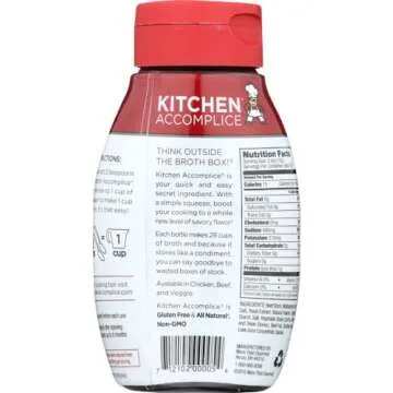 Kitchen Accomplice Reduced Sodium Beef Broth Concentrate, 12 Ounce (Pack of 1)