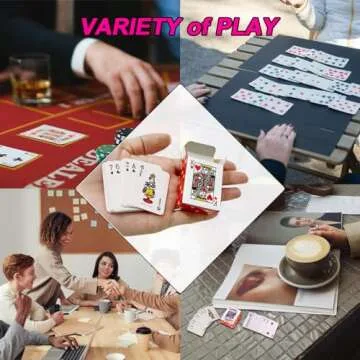 ZLX Playing Cards,Pack of 10 Decks,Mini Cards,Poker Cards,Miniature 1.7 Inch Card Set,Small Casino Game Cards for Kids and Adults,Great Novelty Gift,Party Favor for Boys and Girls