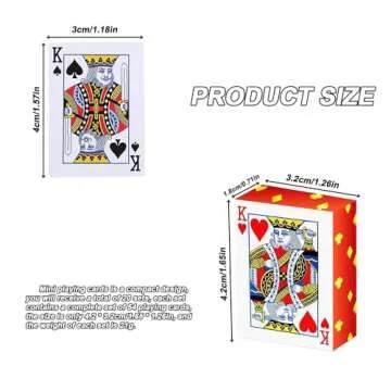 ZLX Playing Cards,Pack of 10 Decks,Mini Cards,Poker Cards,Miniature 1.7 Inch Card Set,Small Casino Game Cards for Kids and Adults,Great Novelty Gift,Party Favor for Boys and Girls