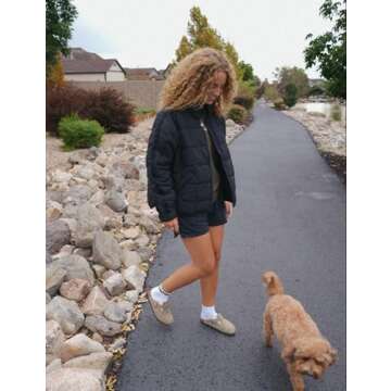 Omoone Women's Lightweight Quilted Puffer Jacket for Winter