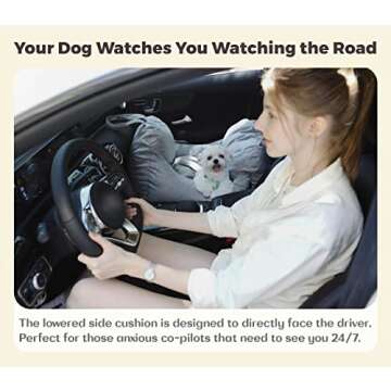 PET AWESOME Dog Car Seat, Puppy Booster Seat, Travel Carrier Bed for Small and Medium Pets