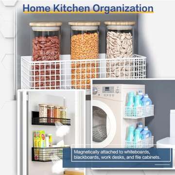 LIFEFAN Magnetic Storage Basket for Home and Office