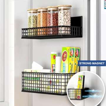 LIFEFAN Magnetic Storage Basket for Home and Office