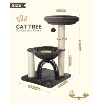HOOPET 27.8-Inch Ideal Cat Tree Tower for Play & Rest