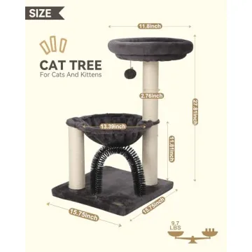 HOOPET 27.8-Inch Ideal Cat Tree Tower for Play & Rest