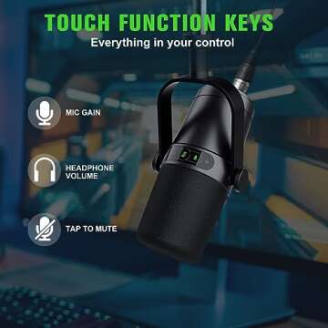 VeGue USB XLR Dynamic Microphone for Podcasting and Gaming