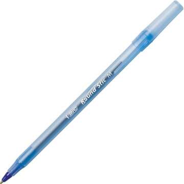 BIC Round Stic Xtra Life Ballpoint Pens, Medium Point (1.0mm), Blue, Flexible Round Barrel For Writing Comfort, 60-Count