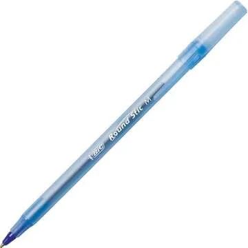 BIC Round Stic Xtra Life Ballpoint Pens, Medium Point (1.0mm), Blue, Flexible Round Barrel For Writing Comfort, 60-Count