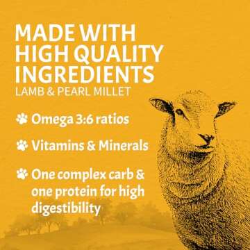 Canine Caviar - Open Meadow: Lamb & Pearl Millet Alkaline Dry Dog Food, Limited Ingredients, Gluten-Free, Based on Science & Research, Veterinary Alternative Diet (22 Pound Bag)
