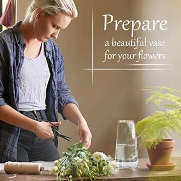 Gold Rimmed Clear Glass Vases for Flowers,Flower Vase Modern Large Flower Vases for Centerpieces,Wedding,Office,Living Room Kitchen,8.7 Inch