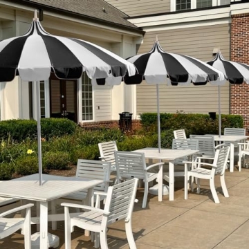 Stylish Funsite 8Ft Patio Pagoda Umbrella for Outdoors