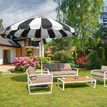 Stylish Funsite 8Ft Patio Pagoda Umbrella for Outdoors