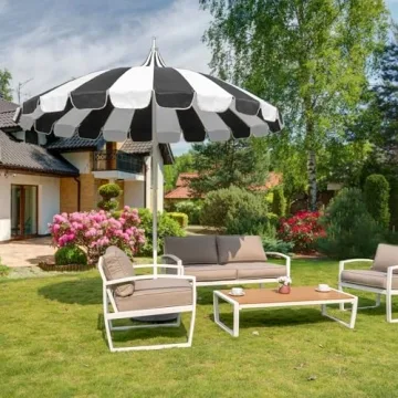 Stylish Funsite 8Ft Patio Pagoda Umbrella for Outdoors