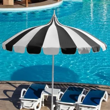 Stylish Funsite 8Ft Patio Pagoda Umbrella for Outdoors