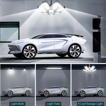 CHENGCHILIT 200W Garage Light - Adjustable LED Panels