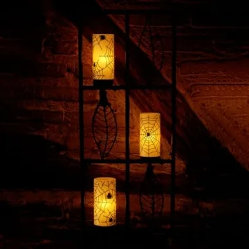 Halloween LED Flickering Candles - 3 Pcs