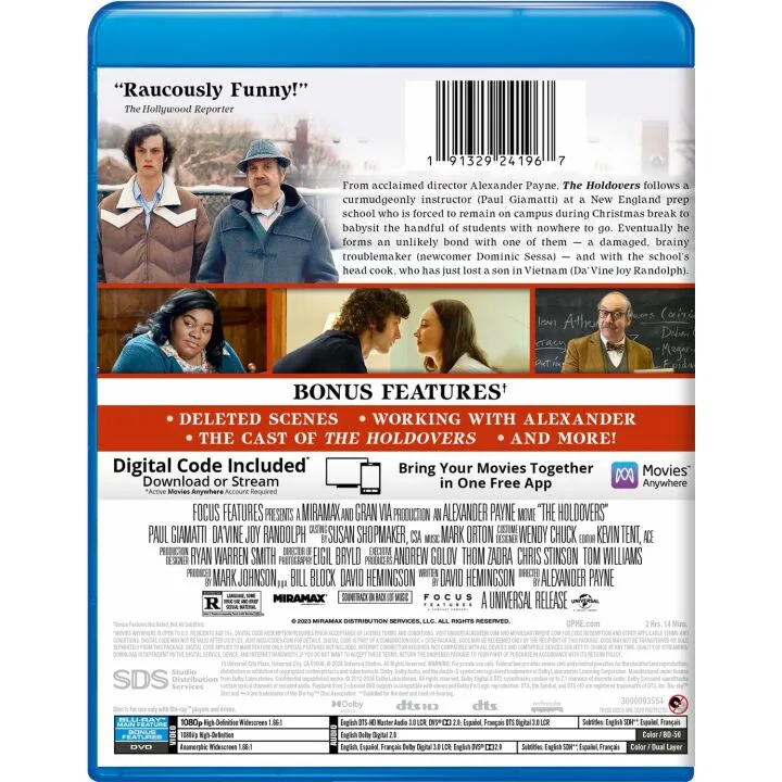 The Holdovers Blu-ray + DVD + Digital Edition