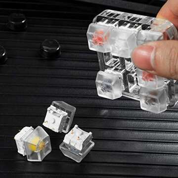 Griarrac Kailh Box Switch Tester Mechanical Keyboards Retooled Sampler 9-Key Switch Testing Tool, with Keycap Puller and 18 O Rings, Navy Jade White Red Black Brown Yellow Blue Orange Switches