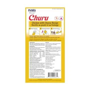 INABA Churu Cat Treats, Grain-Free, Lickable, Squeezable Creamy Purée Cat Treat/Topper with Vitamin...