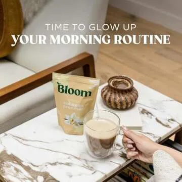 Bloom Nutrition Cinnamon Bun Collagen Peptide Creamer - Grass-Fed Protein Powder & MCT Oil for Coffee - No Sugar, Gluten-Free, Keto & Soy-Free