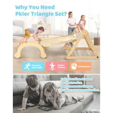 YOLEO Large Pikler Triangle Set for Indoor Kids' Fun