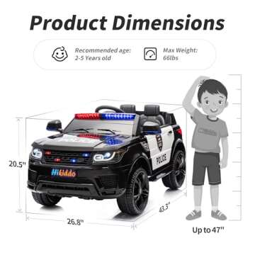 Hikiddo 24 Volt Electric Police Car Ride-on for Kids - High Performance Toy