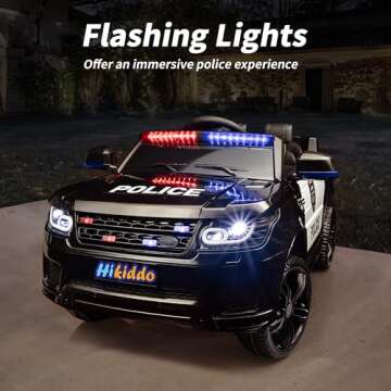 Hikiddo 24V Electric Police Car Ride-On for Kids