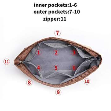 iN. Purse Organizer Insert - Large Waterproof Handbag Organizer