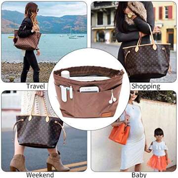 iN. Purse Organizer Insert - Large Waterproof Handbag Organizer