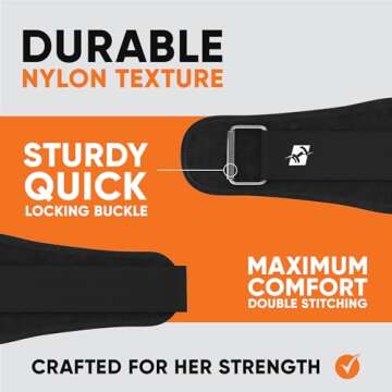 Womens Weight Lifting Belt Specially designed as Lift Belt Powerlifting Belts for Women Workout & Strength Training exercise belt for men (Black/White, Medium)