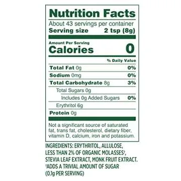 Whole Earth Allulose Baking Blend Brown Sugar Substitute, 12 Ounce Bag