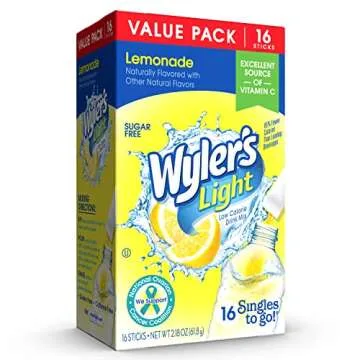 Wyler's Light Singles To Go Powder Packets - Sugar-Free Lemonade Drink Mix (96 Servings)